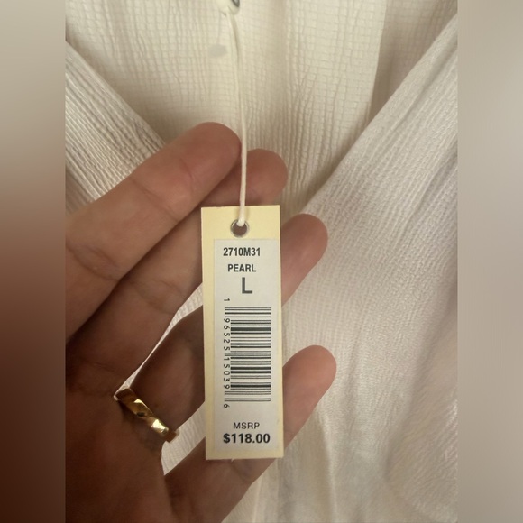 Max Studio Soft Gray Women's Blouse - Picture 5 of 5